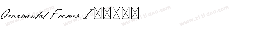 Ornamental Frames I字体转换
